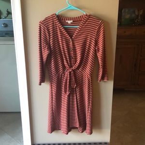 Charming Charlie stripped tie front dress